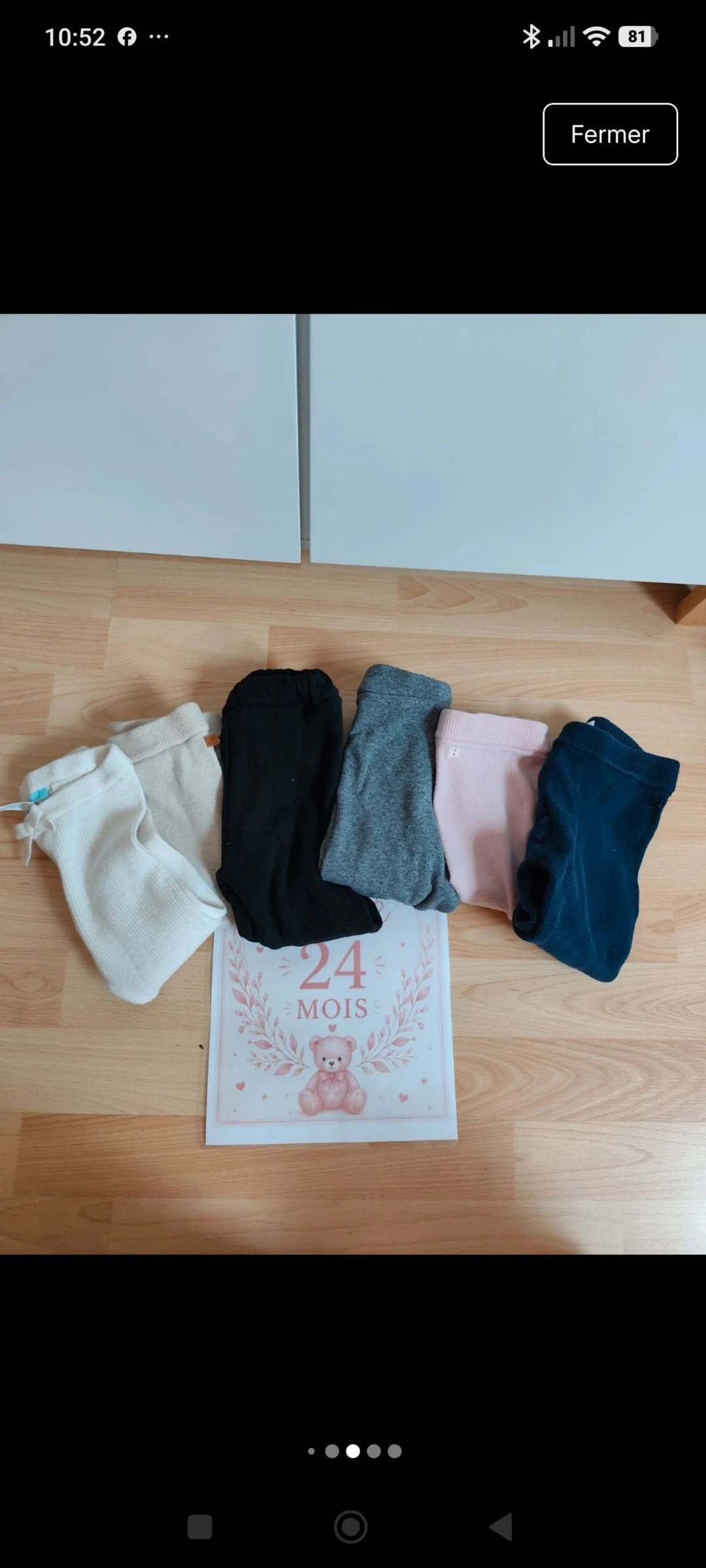 Lot 6 leggings hiver 24 mois 